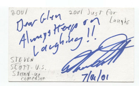 Steven Scott Signed 3x5 Index Card Autographed Signature Comedian Comic Actor