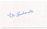 Don Lenhardt Signed 3x5 Index Card Autographed MLB Baseball Baltimore Orioles