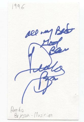 Peabo Bryson Signed 3x5 Index Card Autographed Aladdin Beauty and the Beast