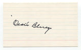 Ossie Bluege Signed 3x5 Index Card Baseball Autographed Signature