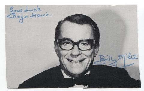 Billy Milton Signed Photo Autographed Signature Actor