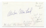 Alistair MacLeod Signed 3x5 Index Card Autographed Signature Author Writer