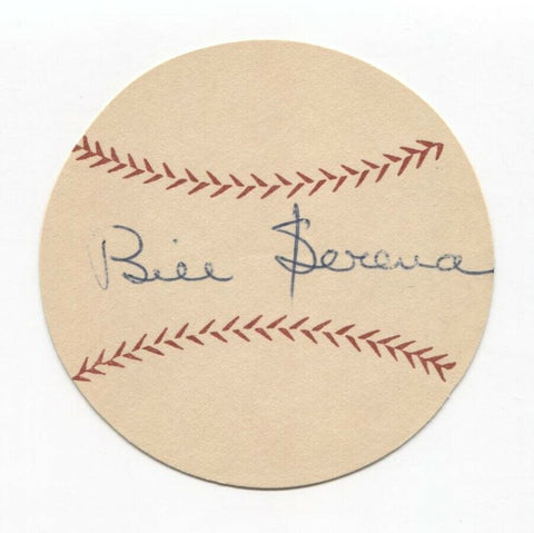 Bill Serena Signed Paper Baseball Autographed Signature Chicago Cubs