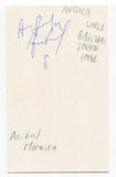 Anibal Moreira Signed 3x5 Index Card Autographed Basketball Angola