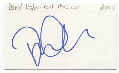 David Usher Signed 3x5 Index Card Autographed Signature Singer Moist Band