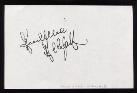 Anna Maria Alberghetti Signed HUGE 8x5 Inch Page Autographed Vintage Signature