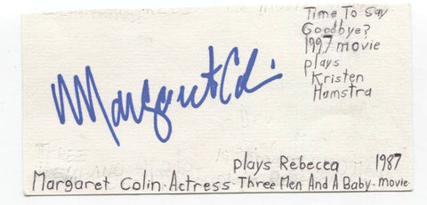 Margaret Colin Signed 3x5 Index Card Autographed Signature Actress Gossip Girl