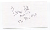 Ronnie Bull Signed 3x5 Index Card Autograph NFL Football 1963 Chicago Bears ROY