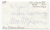 Alex McKenna Signed 3x5 Index Card Autographed Signature Actress