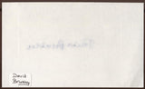 David Brinkley Signed Index Card Signature Vintage Autograph AUTO 