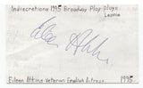 Eileen Atkins Signed 3x5 Index Card Autographed Signature Actress