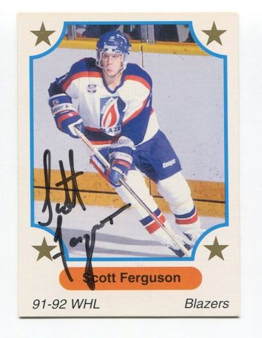 1991 7th Inning Sketch Scott Ferguson Signed Card Hockey NHL Autograph AUTO #77