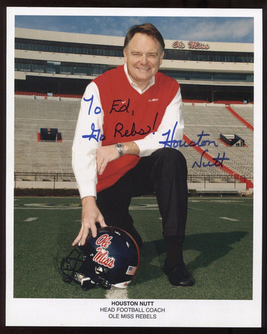 Houston Nutt Signed 8x10 Photo College NCAA Football Coach Autograph Arkansas