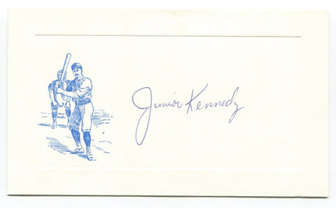 Junior Kennedy Card Autograph MLB Baseball Roger Harris Collection