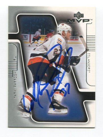 2001 Upper Deck Mark Parish Signed Card Hockey NHL AUTO #118 New York Islanders