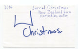 Jarred Christmas Signed 3x5 Index Card Autographed Signature Comedian Comic