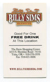 Billy Sims Signed Business Card Football Heisman '78 Autograph AUTO