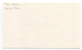 Carl Miles Signed 3x5 Index Card Baseball Autographed Philadelphia Athletics 