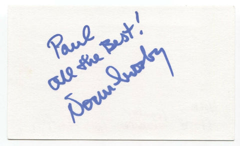 Norm Crosby Signed 3x5 Index Card Autographed Signature Comedian