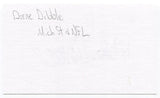 Dorne Dibble Signed 3x5 Index Card Autographed Fooball Signed Detroit Lions NFL