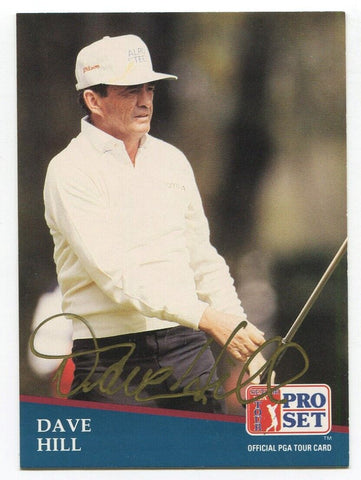 1991 Pro Set PGA Golf Dave Hill Signed Card Autographed #195