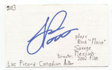Luc Picard Signed 3x5 Index Card Autograph Canadian Actor Director