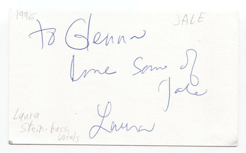 Jale - Laura Stein Signed 3x5 Index Card Autographed Signature