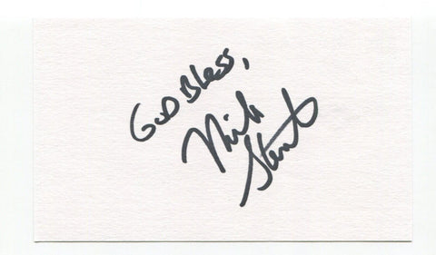 Mike Stenhouse Signed 3x5 Index Card Autographed Baseball Montreal Expos