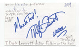 T. Doyle Leverett Signed 3x5 Index Card Autographed Signature Actor
