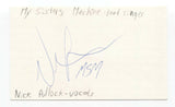 My Sister's Machine - Nick Pollock Signed 3x5 Index Card Autographed Signature