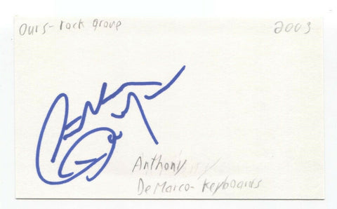 Ours - Anthony DeMarco Signed 3x5 Index Card Autographed Signature Keyboards