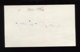 Don Bollweg Signed 3x5 Index Card Signature Autograph Baseball