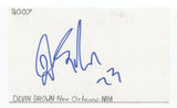 Devin Brown Signed 3x5 Index Card Autographed Signature Basketball Utah Jazz