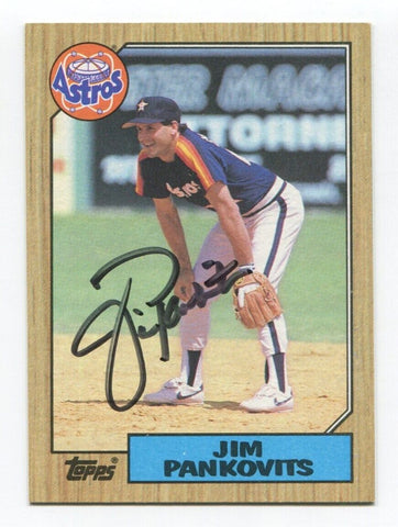 1987 Topps Jim Pankovits Signed Baseball Card RC Autographed AUTO #249