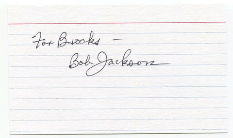 Bob Jackson Signed 3x5 Index Card JFK Lee Harvey Oswald Jack Ruby Photo Pulitzer