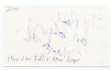 Mary Lou Fallis Signed 3x5 Index Card Autographed Signature