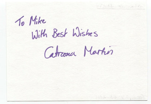 Catriona Martin Signed Album Page Autographed Signature Inscribed "To Mike"