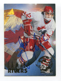 1996 Pinnacle Jamie Rivers Signed Card Hockey NHL Autograph AUTO #526