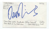 Orin Isaacs Signed 3x5 Index Card Autographed Signature Bassist Mike Bullard