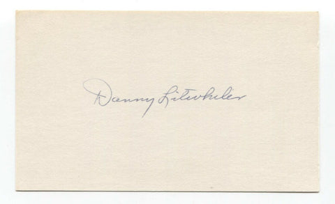 Danny Litwhiler Signed 3x5 Index Card Autographed Baseball 