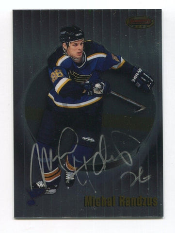 1999 Bowman's Best Michal Handzus Signed Card Hockey NHL Autograph AUTO #132