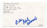 Halden Michaels Signed 3x5 Index Card Autographed Actor Evita Barney and Friends