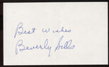 Beverly Sills Signed Index Card Signature Autographed AUTO