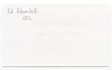 Ed Adamchik Signed 3x5 Index Card Autograph Signature NFL New York Giants