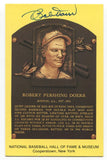 Bobby Doerr Signed Gold HOF Plaque Post Card Autographed Hall of Fame Baseball