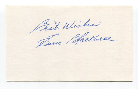 Ewell Blackwell Signed 3x5 Index Card Autographed Baseball MLB Cincinnati Reds