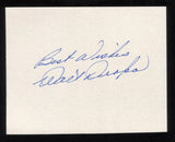 Walt Dropo Signed Index Card Autographed Baseball Signature