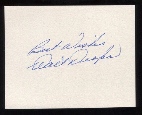 Walt Dropo Signed Index Card Autographed Baseball Signature