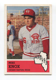 1983 Fritsch Cards Mike Knox Signed Card Baseball MLB Autographed AUTO #9