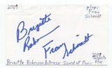 Brigitte Robinson Signed 3x5 Index Card Autographed Signature Actress